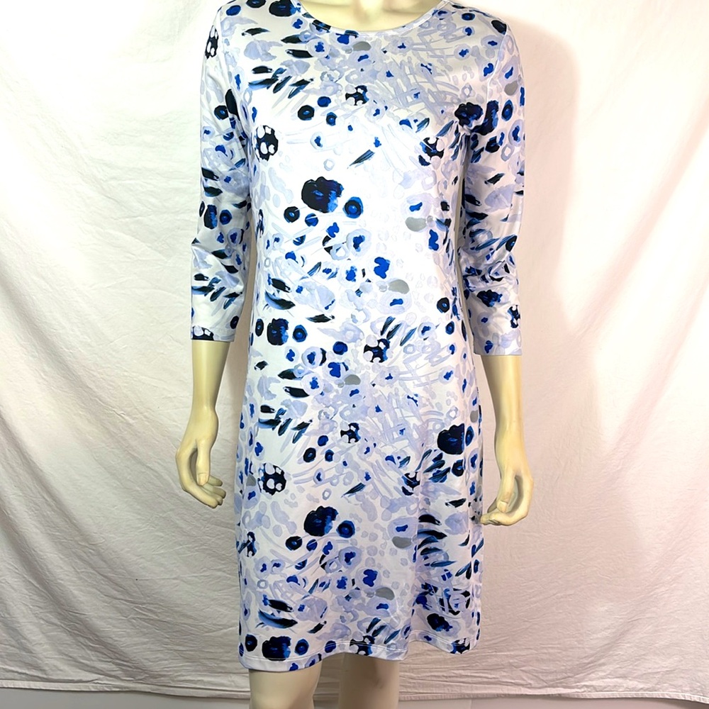 Jean-Pierre Klifa Blue and White dress, size S, EUC